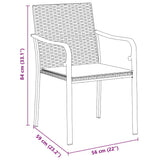 Garden Dining Set 5 pcs Black and Grey PE Rattan - Extra Image