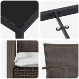 Garden Dining Set 7 pcs Brown and Black PE Rattan - Extra Image