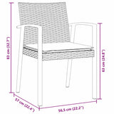 Garden Dining Set 7 pcs Brown and Black PE Rattan - Extra Image