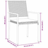 Garden Dining Set 5 pcs Black and Light Grey PE Rattan