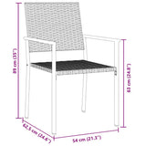 Garden Dining Set 9 pcs Black PE Rattan - Extra Image