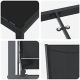 Garden Dining Set 5 pcs Black Powder-coated Steel - Extra Image