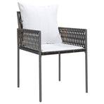 Garden Dining Set 5 pcs Brown and Black PE Rattan
