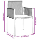 Garden Dining Set 7 pcs Black PE Rattan - Extra Image