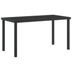 Garden Dining Set 5 pcs Black Powder-coated Steel