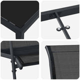 Garden Dining Set 9 pcs Black Powder-Coated Steel - Extra Image