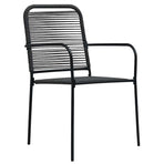 Garden Dining Set 5 pcs Black Powder-Coated Steel