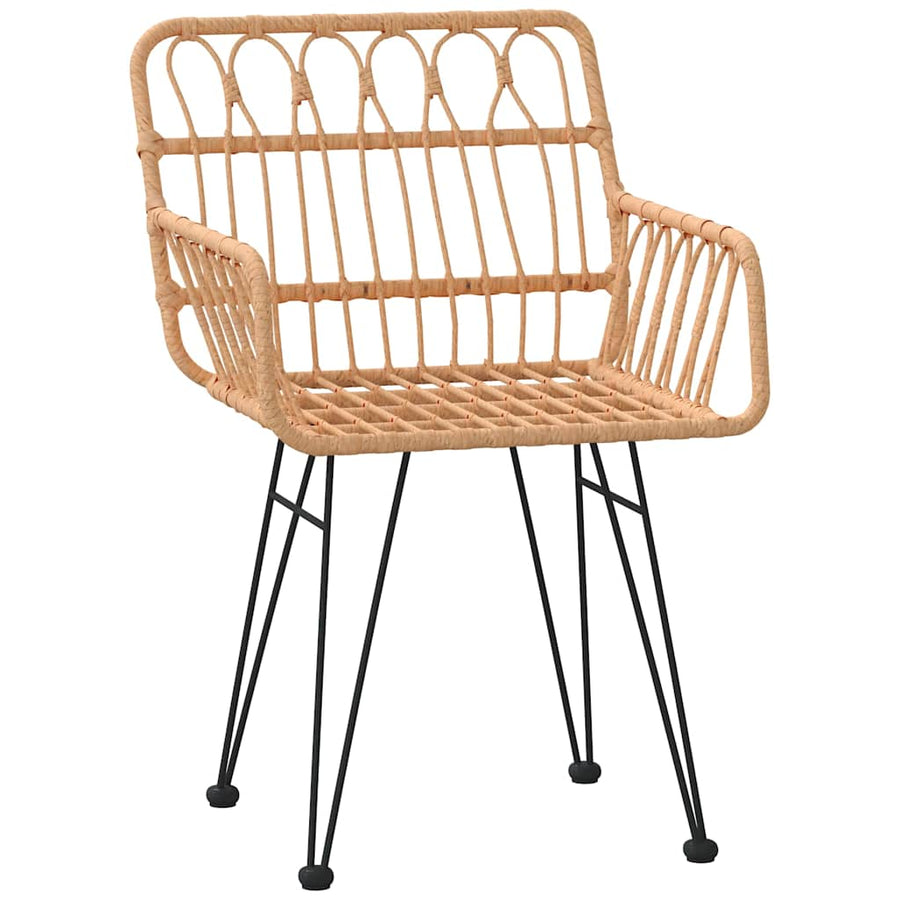 Garden Dining Set 3 pcs Brown Powder-Coated Steel