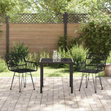 Garden Dining Set 3 pcs Black Powder-Coated Steel