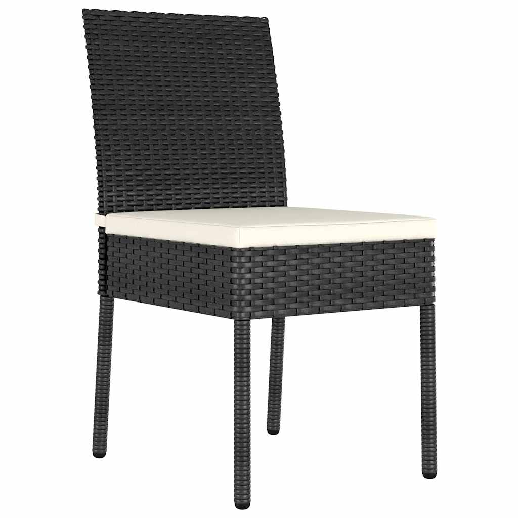 Garden Dining Set 3 pcs Black Powder-Coated Steel