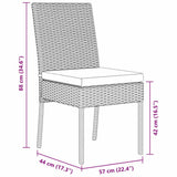 Garden Dining Set 3 pcs Black Powder-Coated Steel - Extra Image