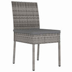 Garden Dining Set 5 pcs Grey Powder-Coated Steel