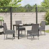 Garden Dining Set 5 pcs Grey Powder-Coated Steel