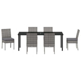 Garden Dining Set 7 pcs Grey Powder-Coated Steel - Close-Up Angle