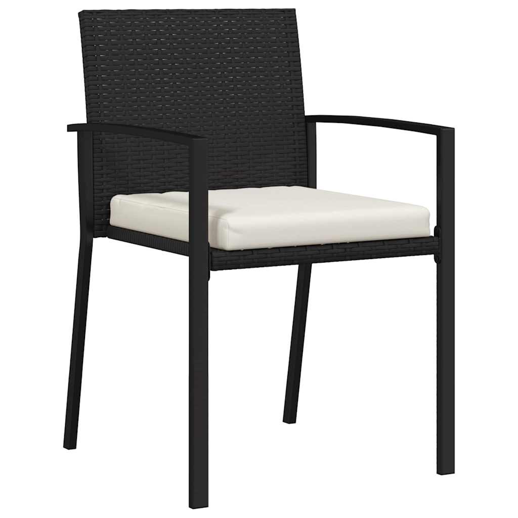 Garden Dining Set 3 pcs Black Powder-Coated Steel