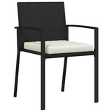 Garden Dining Set 5 pcs Black Powder-Coated Steel - Rear View