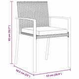 Garden Dining Set 7 pcs Black Powder-Coated Steel - Extra Image