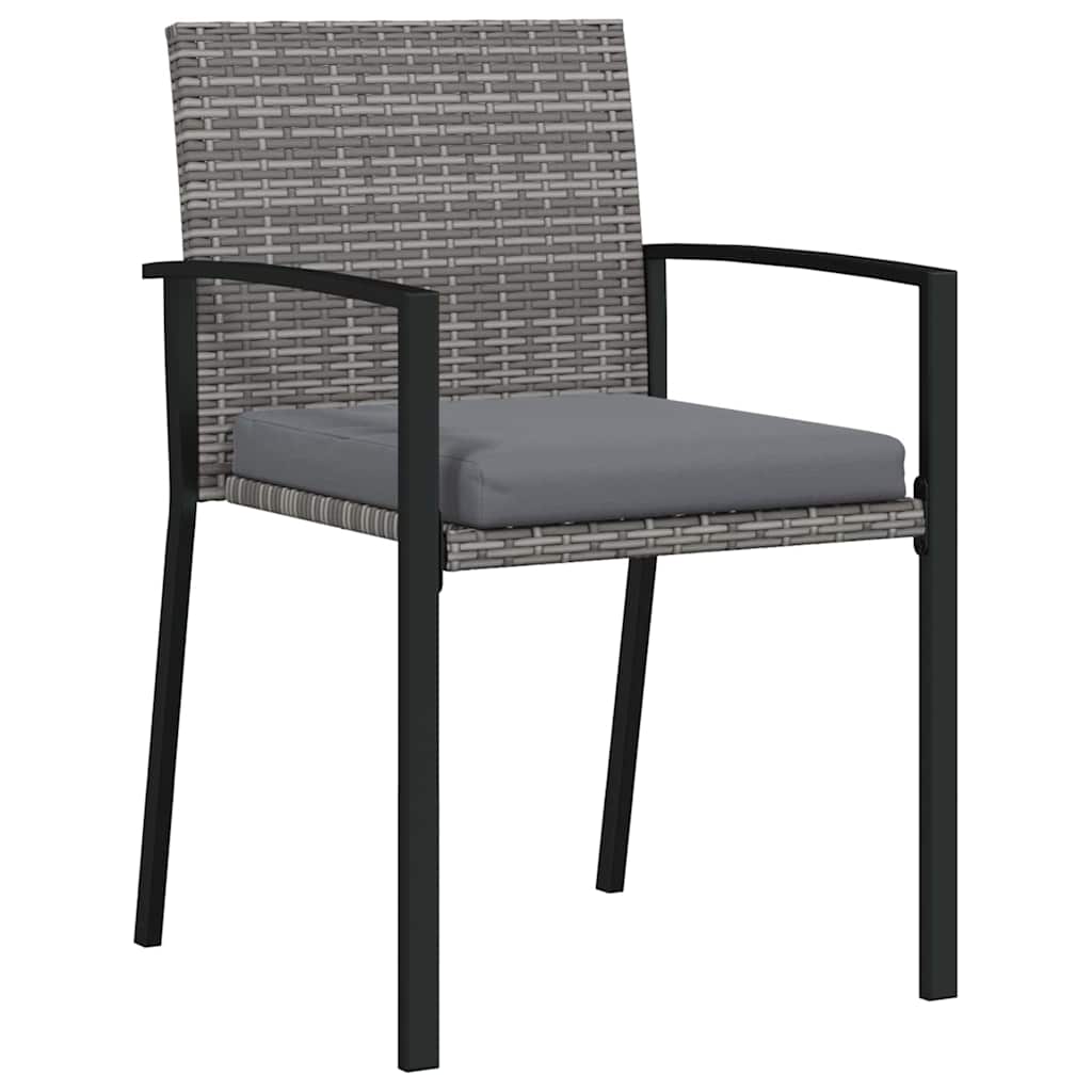 Garden Dining Set 9 pcs Grey Powder-Coated Steel