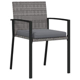 Garden Dining Set 9 pcs Grey Powder-Coated Steel - Rear View