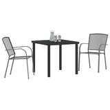 Garden Dining Set 3 pcs Anthracite Powder-Coated Steel