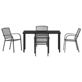 Garden Dining Set 5 pcs Anthracite Powder-Coated Steel