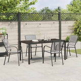 Garden Dining Set 5 pcs Anthracite Powder-Coated Steel