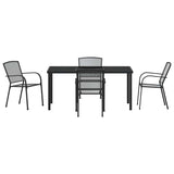 Garden Dining Set 5 pcs Anthracite Powder-Coated Steel