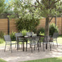Garden Dining Set 7 pcs Anthracite Powder-Coated Steel