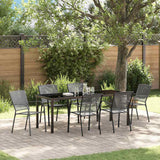 Garden Dining Set 7 pcs Anthracite Powder-Coated Steel