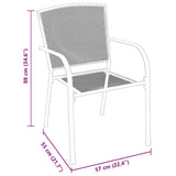 Garden Dining Set 7 pcs Anthracite Powder-Coated Steel