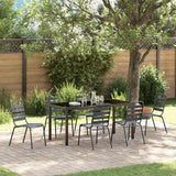 Garden Dining Set 7 pcs Anthracite Powder-Coated Steel