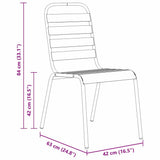 Garden Dining Set 7 pcs Anthracite Powder-Coated Steel - Extra Image