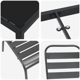 Garden Dining Set 9 pcs Anthracite Powder-Coated Steel - Extra Image