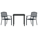 Garden Dining Set 3 pcs Anthracite Powder-Coated Steel