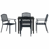Garden Dining Set 5 pcs Anthracite Powder-Coated Steel - Close-Up Angle