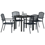 Garden Dining Set 5 pcs Anthracite Powder-Coated Steel