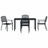 Garden Dining Set 5 pcs Anthracite Powder-Coated Steel - Close-Up Angle