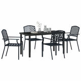 Garden Dining Set 5 pcs Anthracite Powder-Coated Steel - Side View