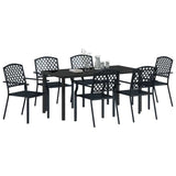 Garden Dining Set 7 pcs Anthracite Powder-Coated Steel