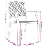 Garden Dining Set 9 pcs Anthracite Powder-Coated Steel - Extra Image
