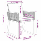Garden Dining Set 7 pcs Black Powder-Coated Steel