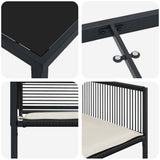 Garden Dining Set 5 pcs Black Poly Rattan