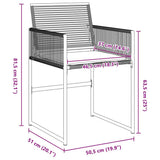 Garden Dining Set 5 pcs Black Poly Rattan