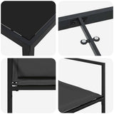Garden Dining Set 9 pcs Black 200 x 80 x 73 cm - Extra Image