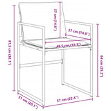 Garden Dining Set 9 pcs Black 200 x 80 x 73 cm