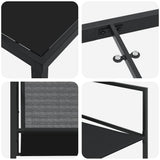 Garden Dining Set 9 pcs Black Textilene and Steel