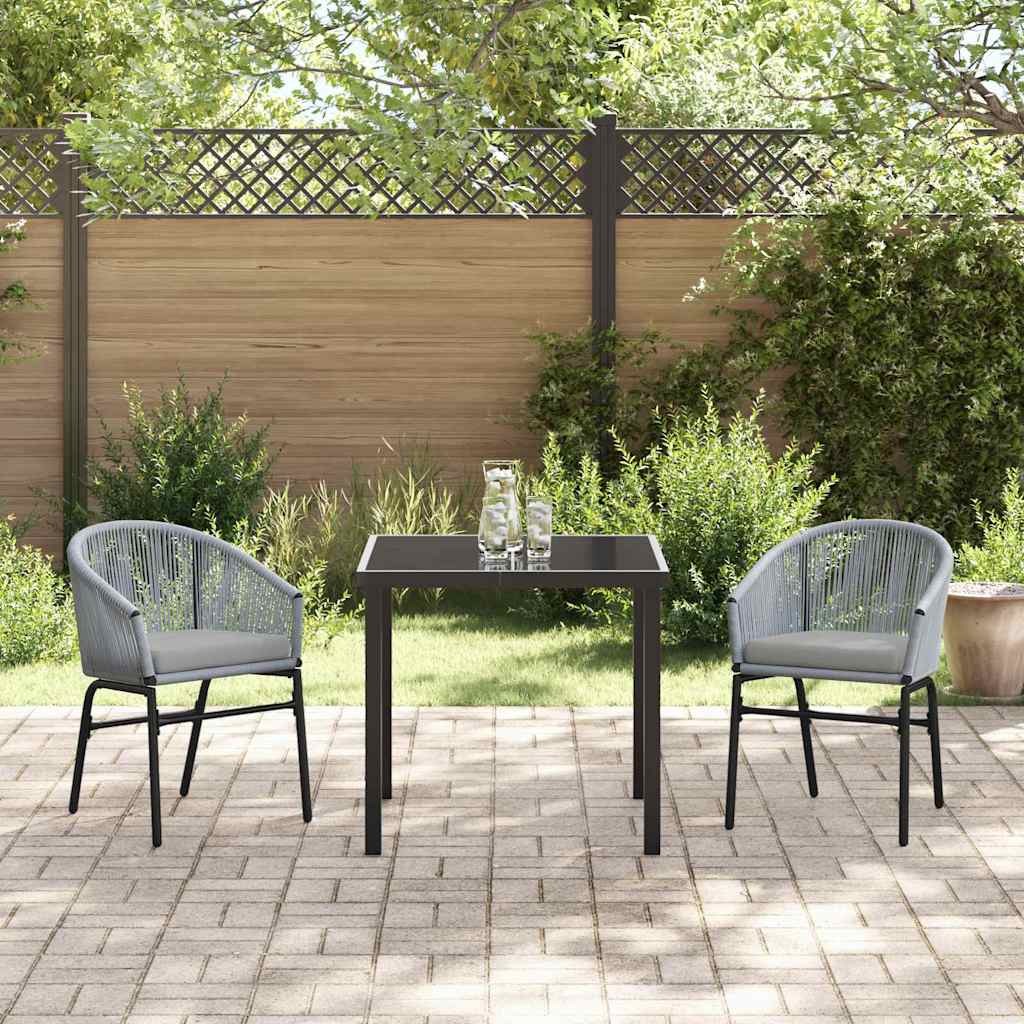 Garden Dining Set 3 pcs Anthracite Powder-Coated Steel
