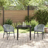 Garden Dining Set 3 pcs Anthracite Powder-Coated Steel