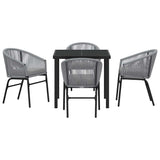 Garden Dining Set 5 pcs Anthracite Powder-Coated Steel - Extra Image