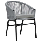 Garden Dining Set 5 pcs Anthracite Powder-Coated Steel